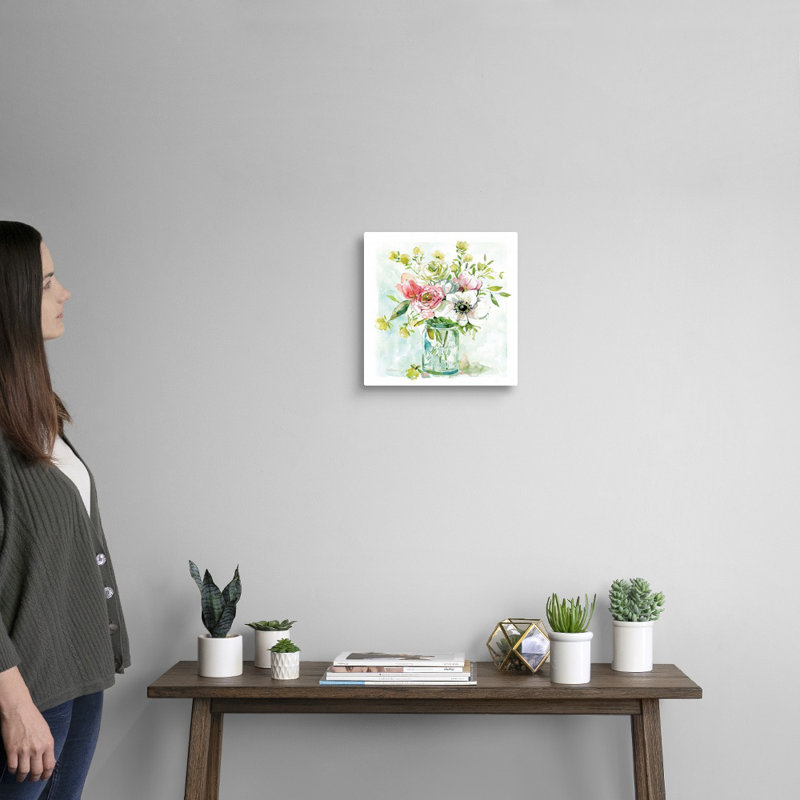 Asbury Garden Belle Bouquet II - reproduction d'art sur toile, H 12 po x l 12 po x P 1,25 po, Toile tendue