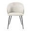 Chaises d'appoint en tissu de velours beige, 2 pièces, ultra-modernes avec pieds en métal noir pour la maison