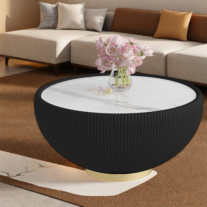Stone Top End Table