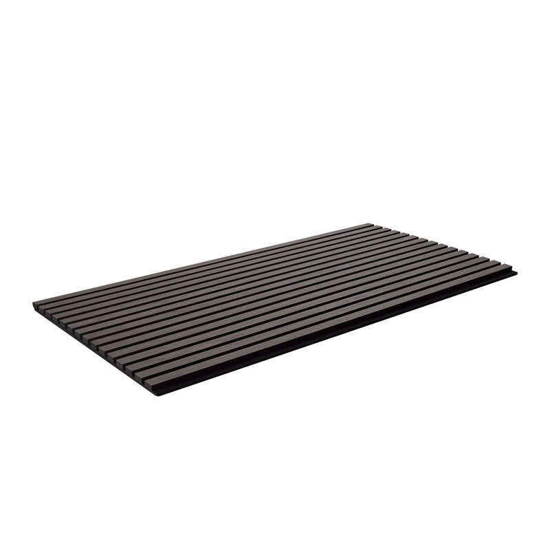 Panneaux de bois à lattes en bois pour décoration murale moderne, H 0,83 po x l 47,24 po x P 23,62 po, Chêne noir