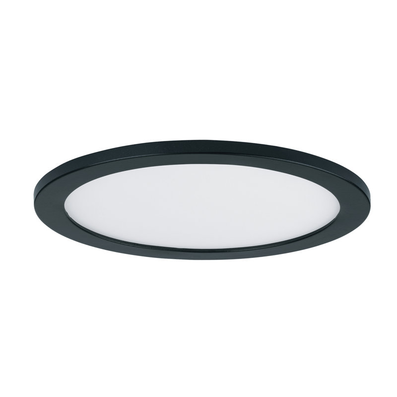 Wicksham LED Flush Mount, Black, 0.5" H x 15" W x 15" D