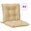  Ensemble de 4 coussins de chaise à dossier bas Melange Beige-1545820737-1545820862