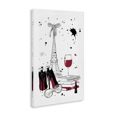 Art mural sur toile Chic Glam Travel Essentials, design par Martina Pavlova