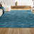 Asalah Solid Low-Pile Turquoise Rug-442553539