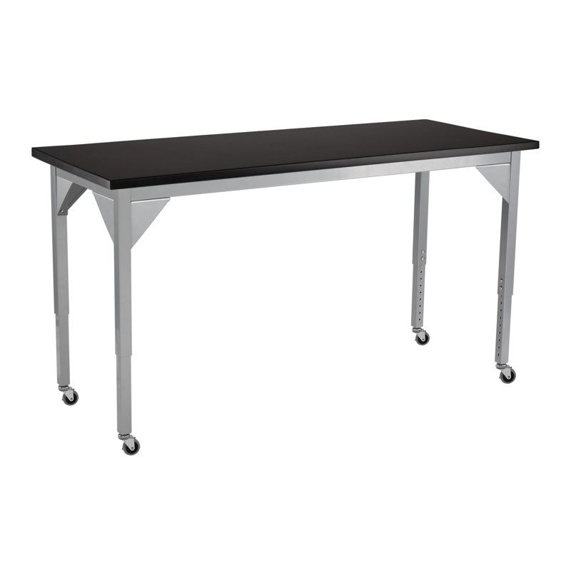 Table scientifique à hauteur réglable en acier NPS®, H 37,25 po x L 48 po x l 24 po, Résistant aux produits chimiques