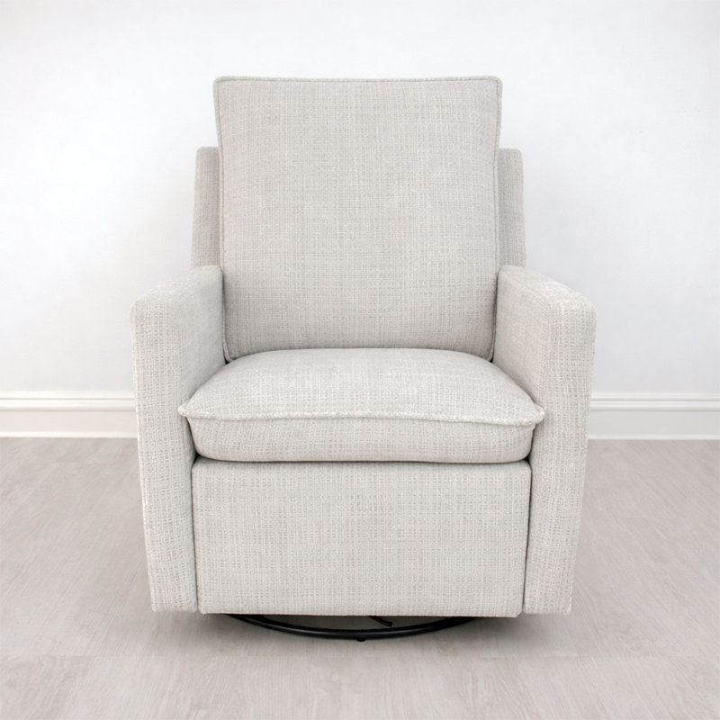 Rachel Power Swivel Rocking Chair, Pearl