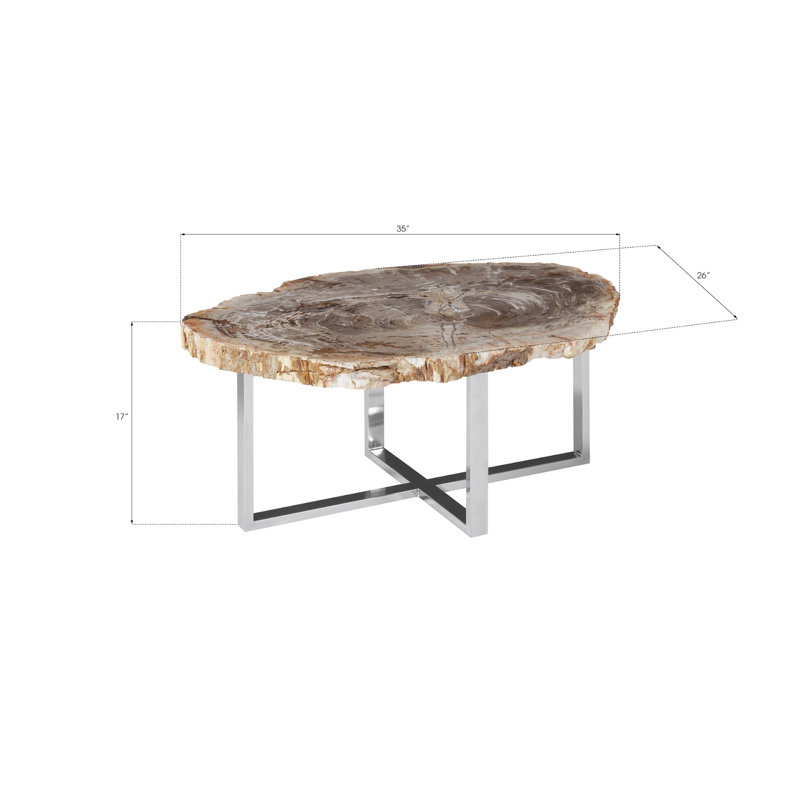 Frame Coffee Table, 17" H x 35" L x 26" W 