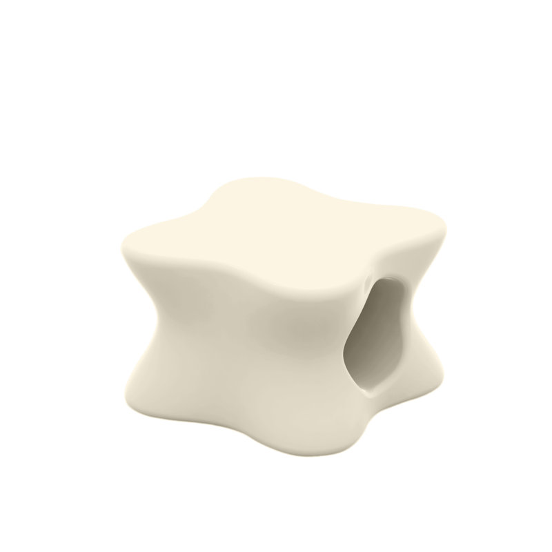 Table basse Pal en plastique / résine, Écru
