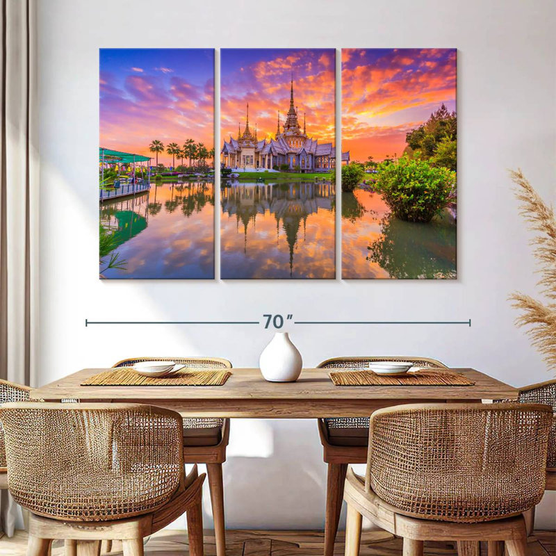 Wat Non Kum Buddhist Temple, 42" H x 65" W