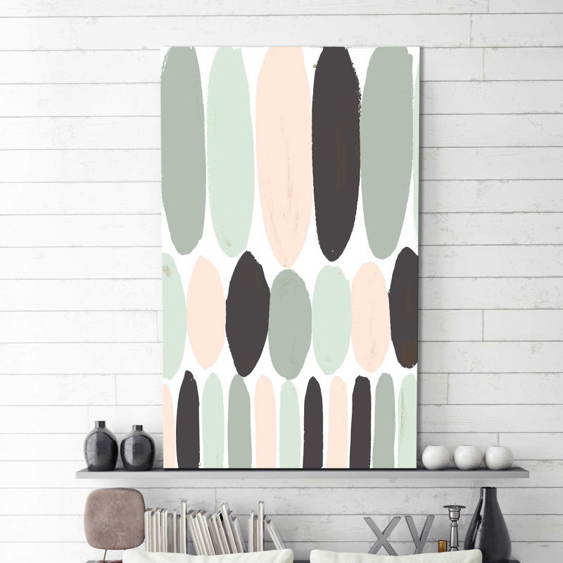 Pastel Pattern by Lanie Loreth - Print on Canvas, 30" H x 18" W x 1" D, Wrapped Canvas