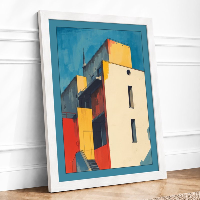 Constructivist Architecture Geometric - Print, A1 - 84.1 x 59.4 cm, White