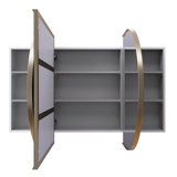 Recessed Framed 2 of Doors Medicine Cabinet with Adjustable Shelves