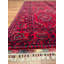 Tapis en laine et coton rouge noué à la main Original
