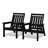 Set Of 2 Adjustable HDPE All Weather Outdoor Adirondack Chair-1070711733