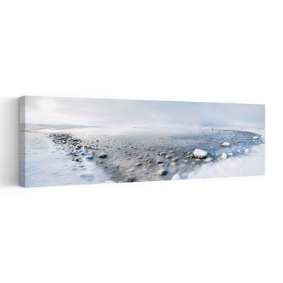 Frozen Winter Serenity Minimalist Peaceful Serene Landscape Nature, art mural