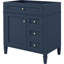 Meuble-lavabo de 30 po, 3 tiroirs, organisateur de porte d'armoire, tablette réglable, tiroir basculant, rangement diversifié, design moderne, bois massif à pieds romains exquis pour une transformation en douceur du rangement-559900529