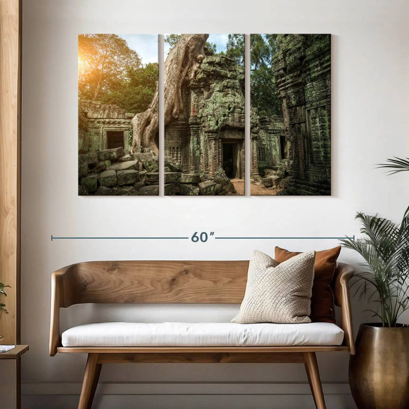 Anciennes ruines de Nicci Angkor Wat, H 32 po x l 50 po