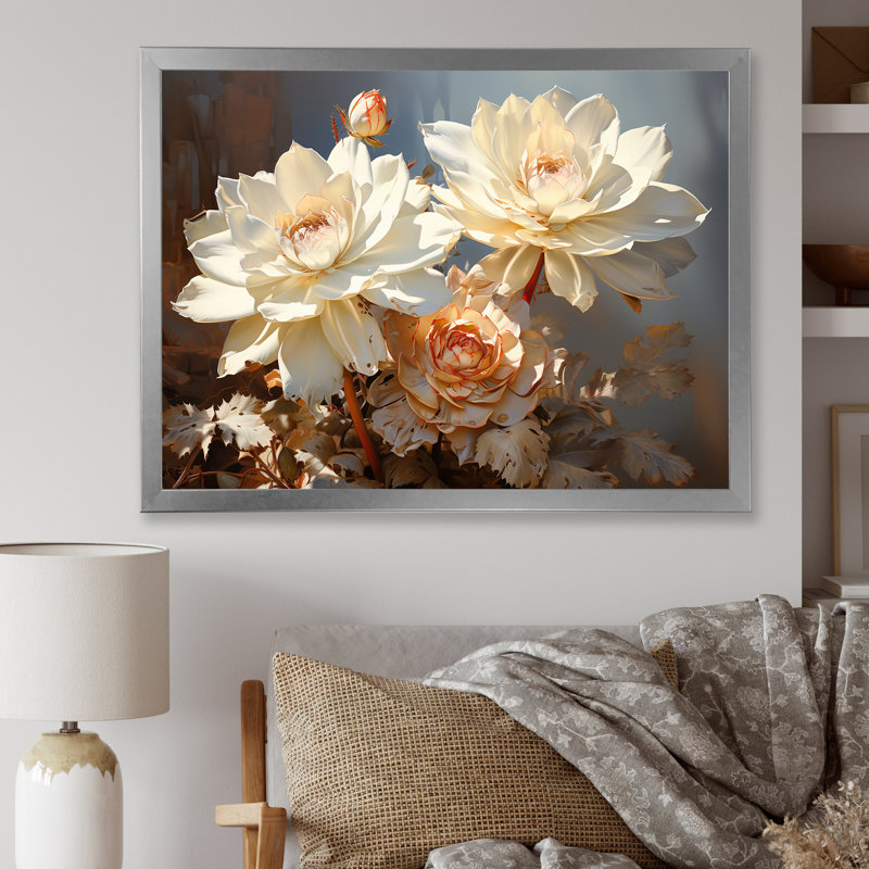 «Succulent Farmhouse Still Life» sur toile, Cadre photo argenté, H 12 po x l 20 po x P 1 po