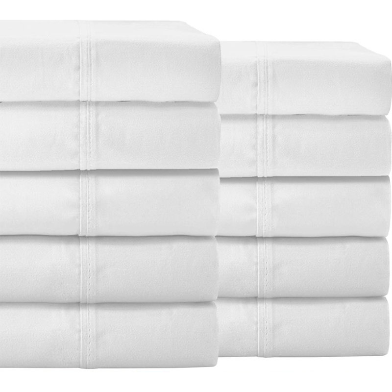 Ensemble de draps doubles , Blanc, Ensemble de draps pour lit double TG + 10 draps-ho