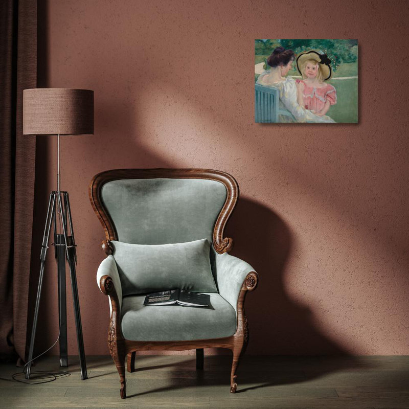"In the Garden" by  Mary Cassatt - Gallery Wrap Canvas Wall Art, 18" H x 14" W