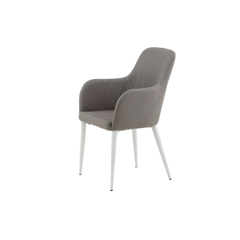 Upholstered Dining Chair, Grey, White