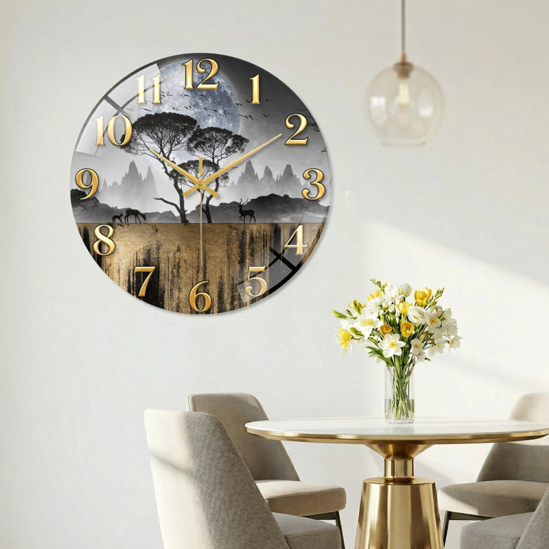 Horloge murale de 23,6 po, 60 x 60 cm (23,6 x 23,6 pouces)