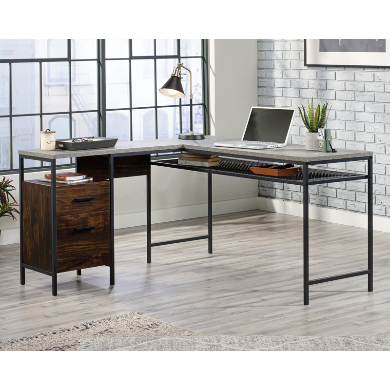 Market Commons L-Desk, Dark Brown/Black