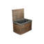 Fleur De Lis Wicker Storage Hamper Basket with Lining-1900351367