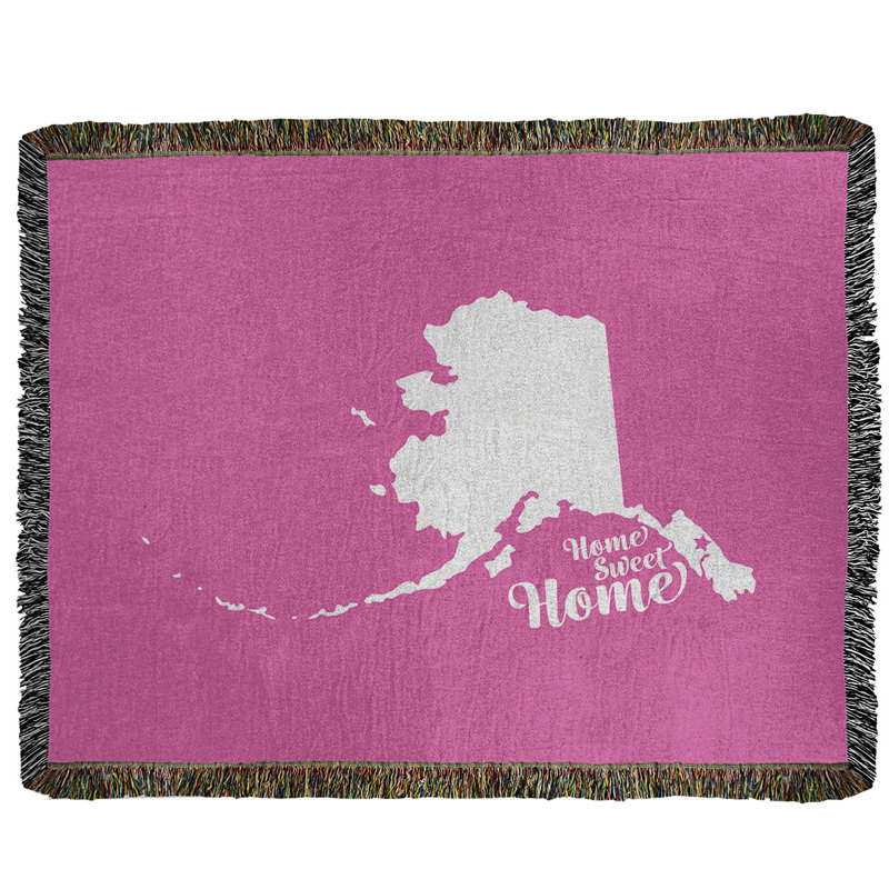 Jeté en coton tissé juneau doux, l 50 po x L 60 po, Rose