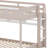 Twin Over Twin Castle Bunk Bed With LED Lights And Storage Drawers, Space-Saving Wooden Bunk Bed Frame With 3-Compartment Shelf & Guardrail, Playhouse Bed-128987854-128987855