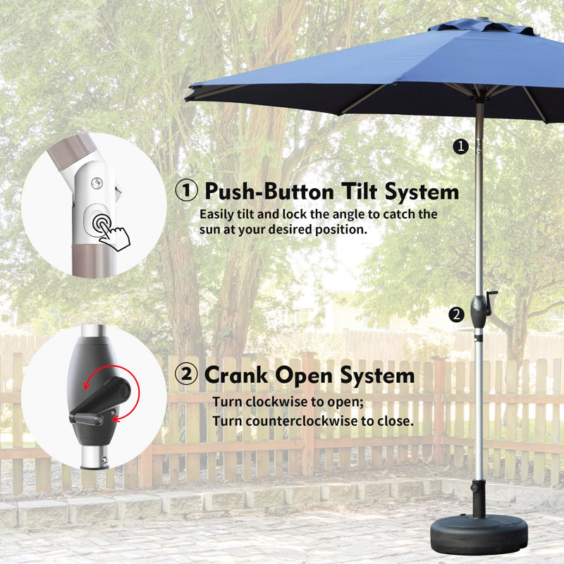 Parasol de piscine 10 pieds - Résistant, imperméable pour le jardin, la terrasse, la cour arrière