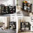 4 Tier Bookshelf, Modern Open Bookcase with Pegboard-792782001-792782014