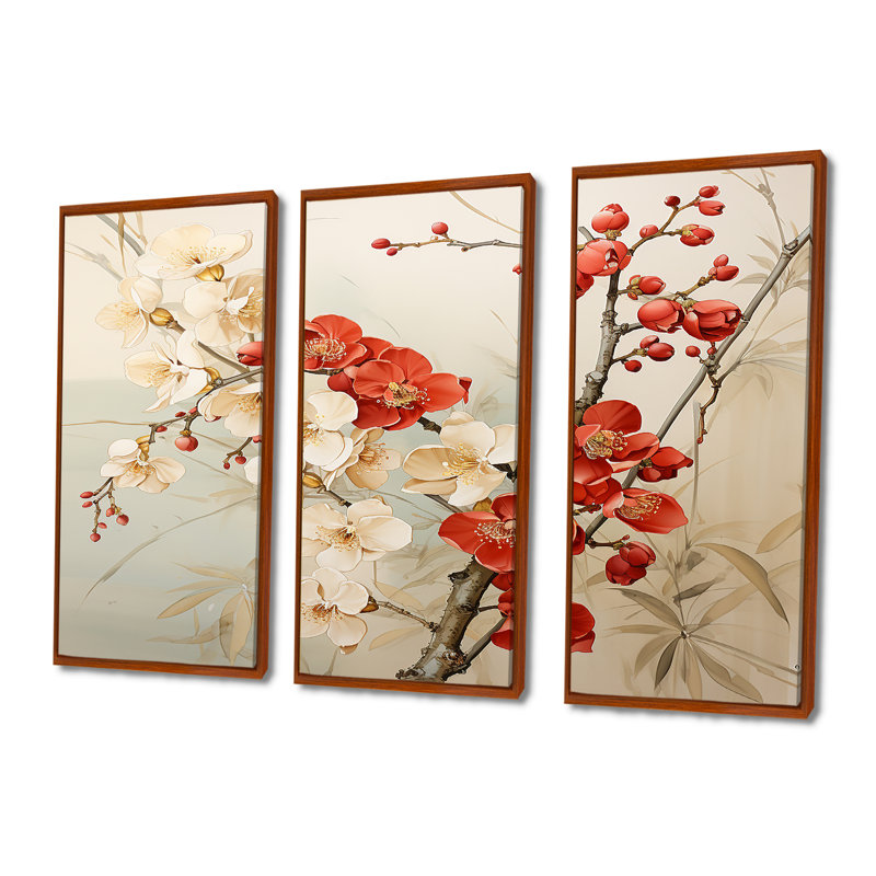 Parthenon - Orchid Wall Art Print Set, Brown, 40" H x 60" W
