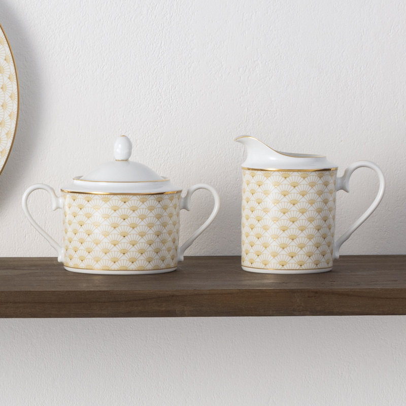 Noritake Trocadero Gold Sugar & Creamer Set