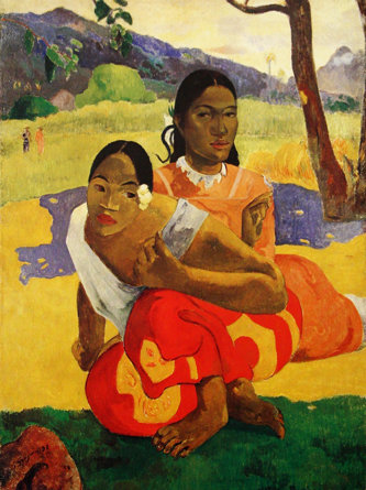 Deux+Thaitiennes+Accroupiees+On+Canvas+b