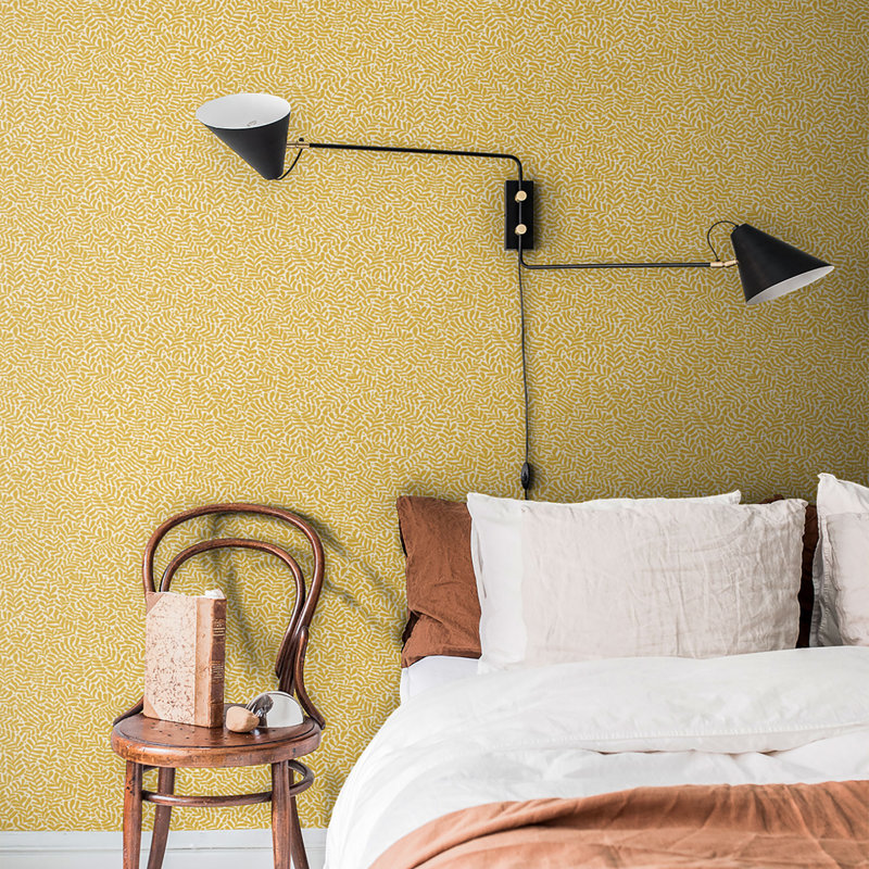 Cahterine 10.05m x 53cm Wallpaper Roll, Ochre