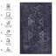 Tapis noir et gris lavable-36937564