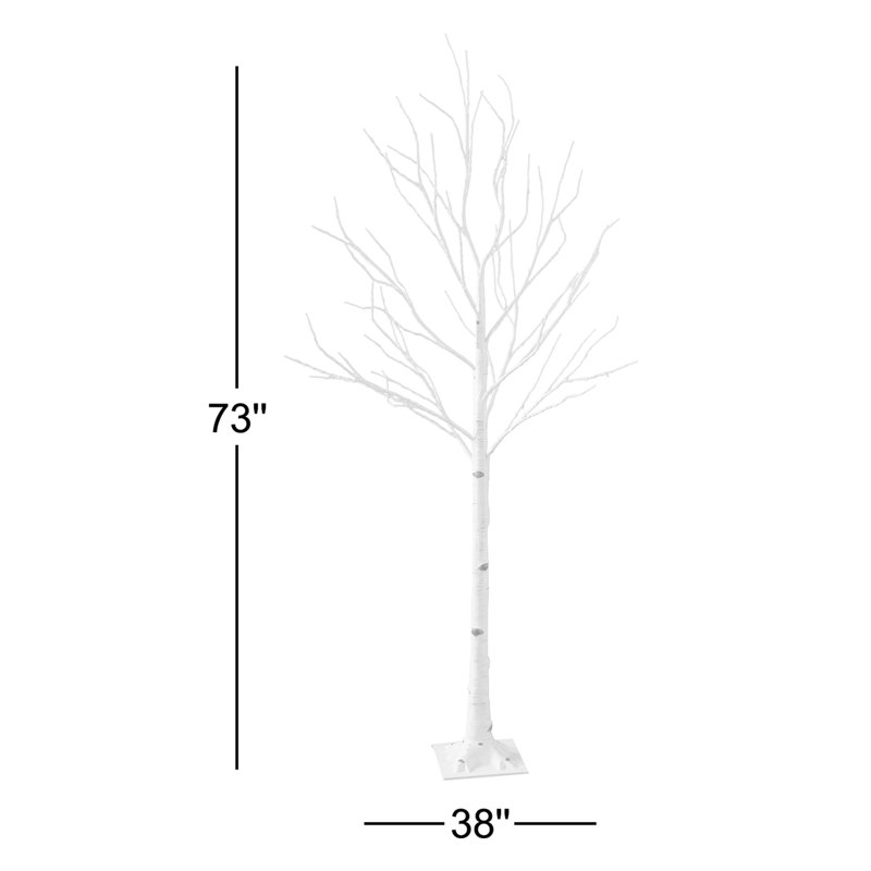 Large Indoor and Outdoor Birch Tree with 600 Warm White Lights