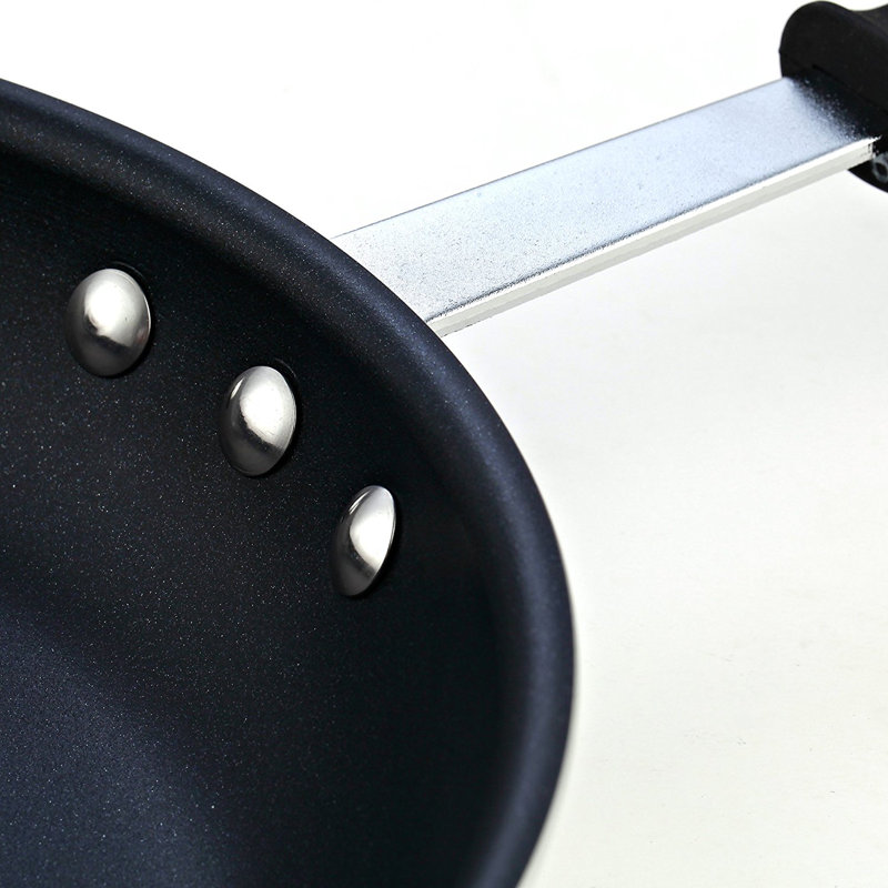 Poêle à frire antiadhésive professionnelle standard de 12 pouces de Cooks, grande poêle à omelette antiadhésive de 30 cm, poêle à sauter Wok de style restaurant robuste de tous les jours, va au lave-vaisselle