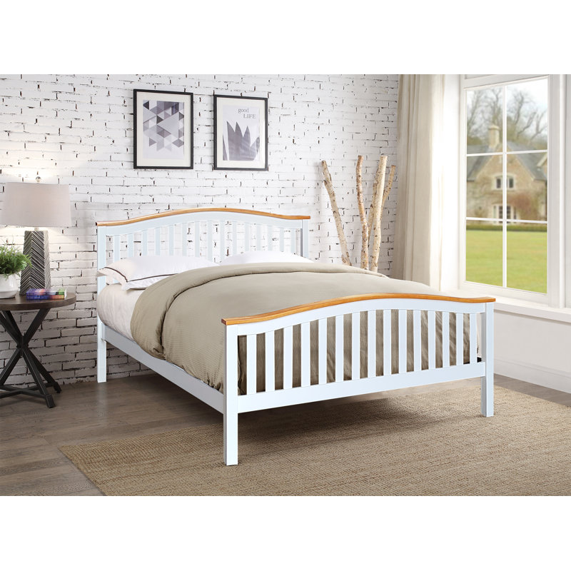 Solid Wood Storage Bed, White, Double (4'6)