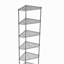 Étagère de coin en métal à 6 niveaux Tablettes pentagonales Étagères de rangement en métal réglables et robustes pour la salle de bain, le salon et la cuisine