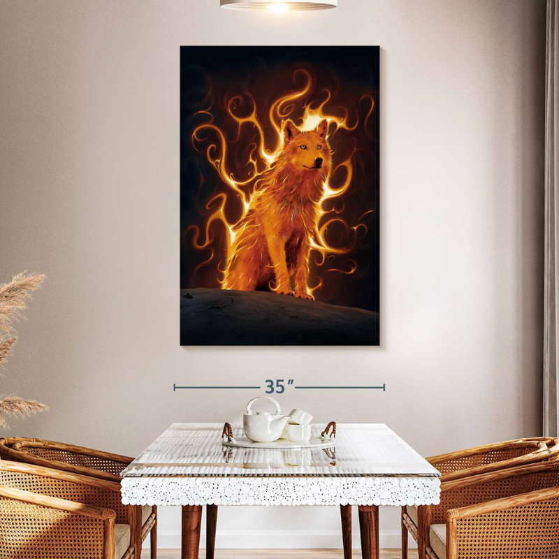 Brampt Phoenix Wolf, 51" H x 34" W