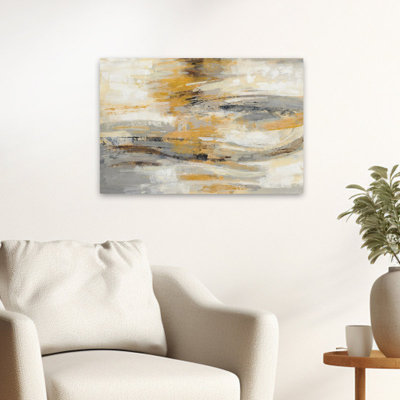 Poussière - abstrait noir brun gris, H 24 po x l 16 po