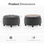 63.5Cm Tufted Round Cube with Storage Ottoman-178131244