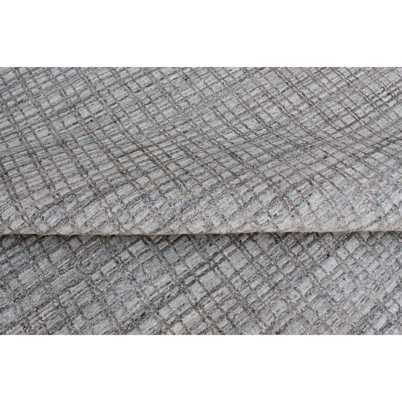 Tapis gris et argent noué à la main de haute qualité, Rectangle 12 pi x 18 pi