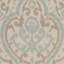 Tapis floral beige/turquoise Adelaide-21411772