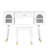 Elegant Vanity With Power Outlets, Ample Storage, And Soft - Closing Hydraulic Hinges Makeup Table Built In Power, Glass, Top-1831574249