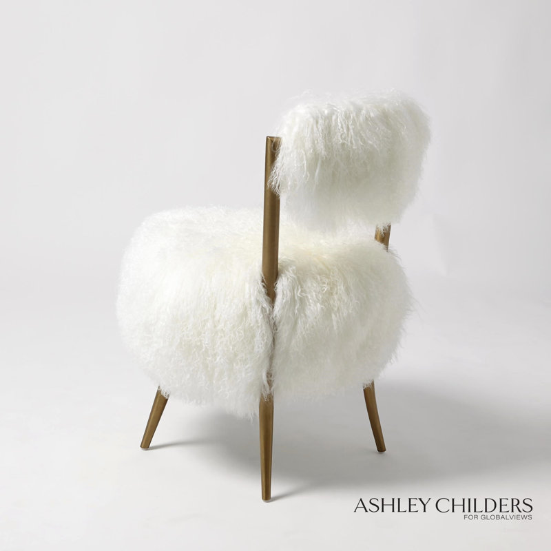 Hailey Chair-Mongolian Lamb-White