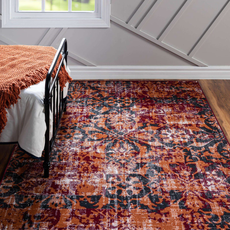 Floral Indoor Rug, Rectangle 9' x 12'