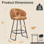 Tabouret de comptoir rembourré avec structure en métal-149293154